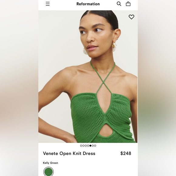 SOLD Reformation Venete Open Knit Dress - Picture 4 of 8